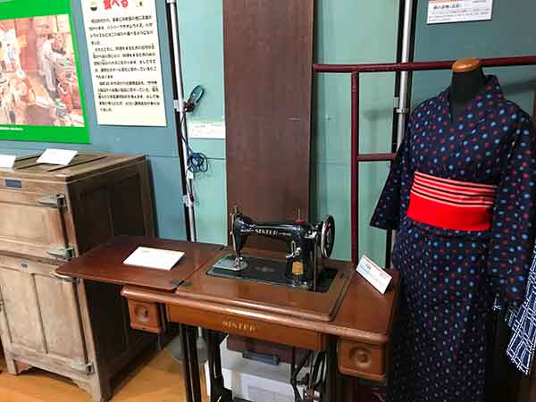昭和初期に使用していた衣服とミシン