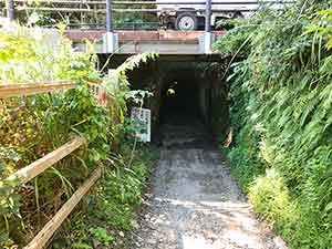 鵜原館横の入口トンネル
