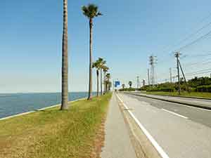 長い直線道路