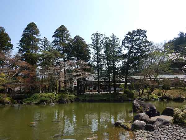 成田山の和テイストの池