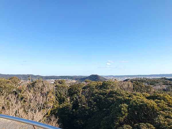展望台から望む岬と東京湾